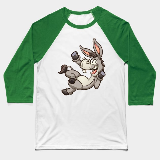 Waving donkey Baseball T-Shirt by memoangeles